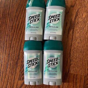 MEN'S SPEED STICK REGULAR DEODORANT 24HR Protection 3.0 OZ NEW LOT OF 4 NEW